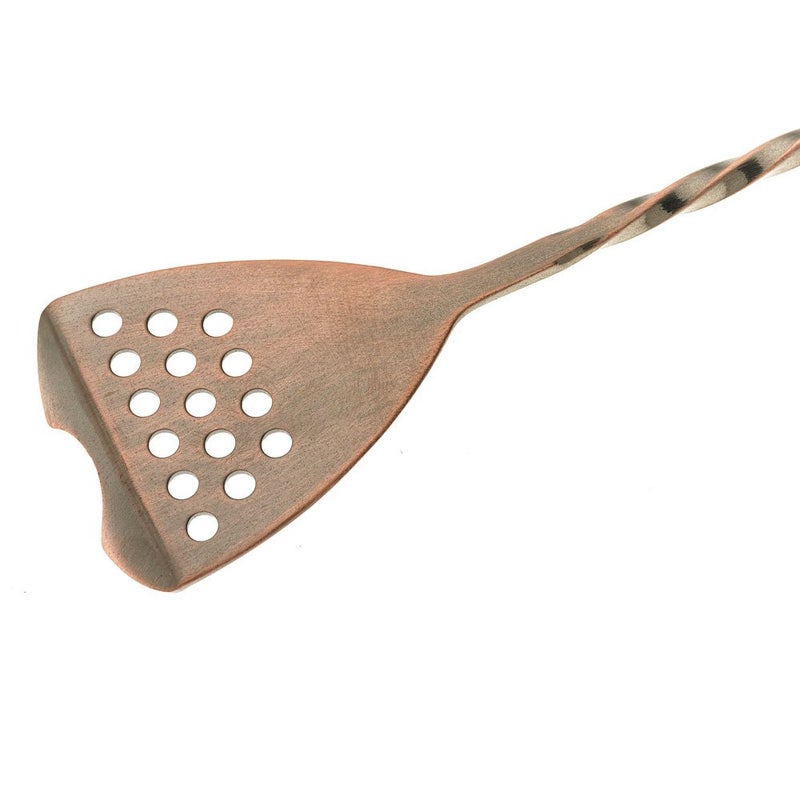 Barfly Bar Spoon with Strainer End, 15 3/4" (40.0 Cm), Antique Copper - Image 3